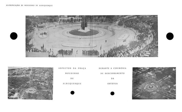 Fig. 1: Composição fotográfica da inauguração do Monumento a Mouzinho de Albuquerque, 1940